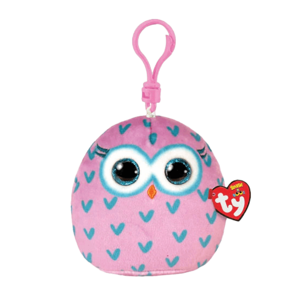 Owl Beanie Clip Winks Squish TY